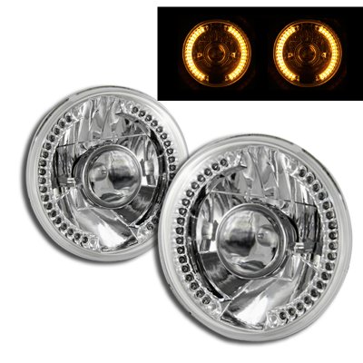 Dodge Pickup Truck 1969-1979 Sealed Beam Projector Headlight Conversion Amber LED