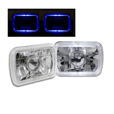 Toyota Corolla 1984-1991 Blue Halo Sealed Beam Projector Headlight Conversion
