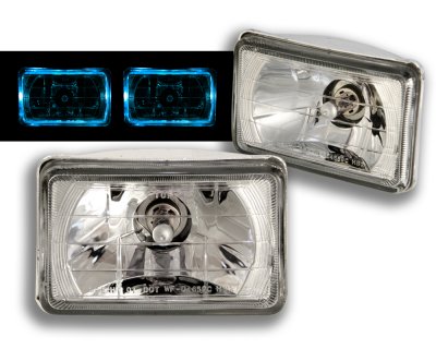 Mazda 626 1983-1985 Sealed Beam Headlight Conversion Blue Halo