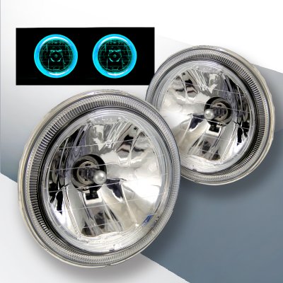 GMC Suburban 1973-1980 Sealed Beam Headlight Conversion Blue Halo