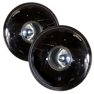Ford F150 1975-1977 Black Projector Style Sealed Beam Headlight Conversion