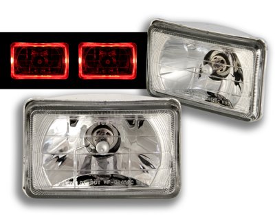 Pontiac Firebird 1977-1982 Sealed Beam Headlight Conversion Red Halo