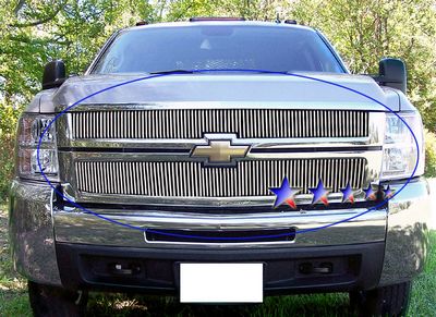 Chevy Silverado 3500HD 2007-2010 Aluminum Vertical Billet Grille Insert