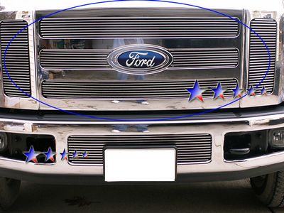 Ford F350 Super Duty 2008-2010 Polished Aluminum Billet Grille Insert