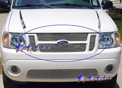 Ford Explorer Sport 2001-2003 Polished Aluminum Billet Grille Insert