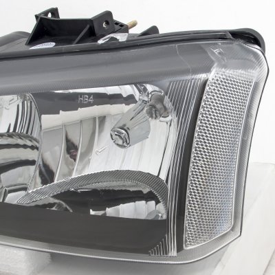 Chevy Silverado 2500 2003-2004 Black Clear Headlights and Bumper Lights