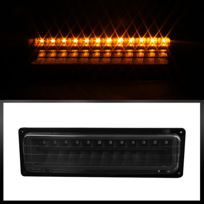 GMC Suburban 1988-1993 Black Euro Headlights and LED Bumper Lights