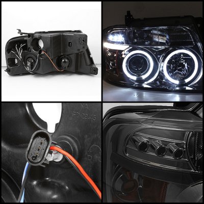 Ford F150 2004-2008 Smoked Halo Projector Headlights and Tail Lights