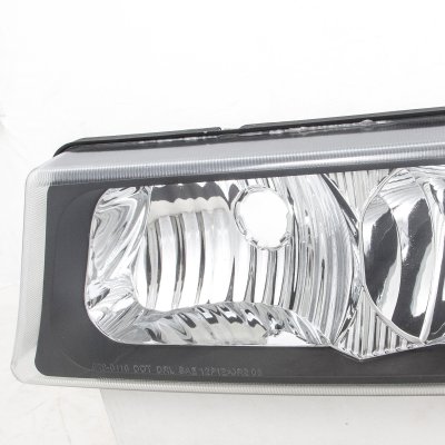 Chevy Silverado 2003-2006 Black Clear Headlights and Bumper Lights