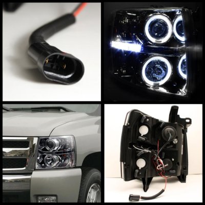 Chevy Silverado 2500HD 2007-2014 Chrome Projector Headlights and Tail Lights