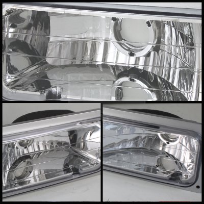 Chevy 2500 Pickup 1988-1993 Clear Euro Headlights and Bumper Lights
