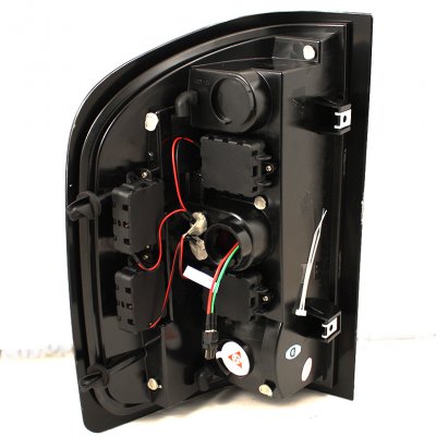 Chevy Silverado 2007-2013 Black Headlights and Smoked LED Tail Lights