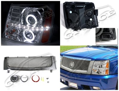 Cadillac Escalade 2002-2006 Chrome Grille and Projector Headlights