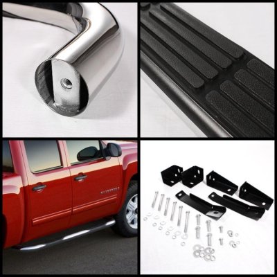GMC Sierra 3500 Crew Cab 2001-2006 Nerf Bars Stainless Steel