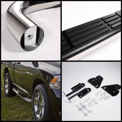 Dodge Ram 2500 Regular Cab 2010-2015 Nerf Bars Stainless Steel 3 Inches