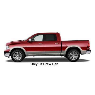 Dodge Ram 1500 Crew Cab 2009-2018  Nerf Bars Stainless Steel 3 Inches