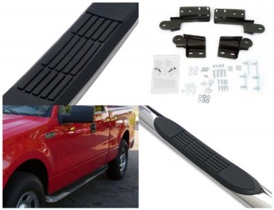 Ford F150 SuperCab 2004-2008 Nerf Bars Stainless Steel