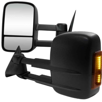 Chevy Suburban 1992-1999 Towing Mirrors Manual LED Signal Lights