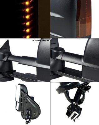 GMC Yukon 2007-2014 Towing Mirrors Power Heated LED Signal Lights