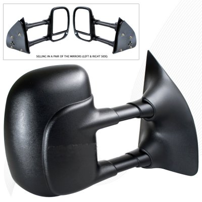 Details about   Black Manual Side View Towing Mirrors Pair For 99-16 Ford F250 Super Duty
