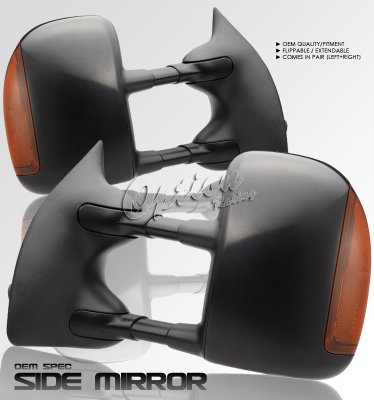 Ford F450 Super Duty 2003-2007 Primed Power Heated Trailer Towing Mirrors