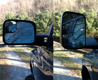 OCPTY Left Right Pair Tow Mirror Towing Mirrors for 1994-2001 FOR DODGE Ram 1500 1994-2002 FOR DODGE Ram 2500 1994-2002 FOR DODGE Ram 3500 Manual Adjusted with Black housing