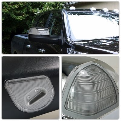 2013 Dodge Ram 3500 Chrome Towing Mirrors with Power Heated Memory and Signal Lights