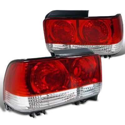 Toyota Corolla 1993-1997 Custom Tail Lights Red and Clear