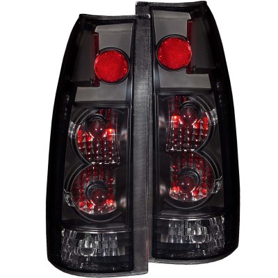 Chevy 3500 Pickup 1988-1998 Black Smoked Custom Tail Lights