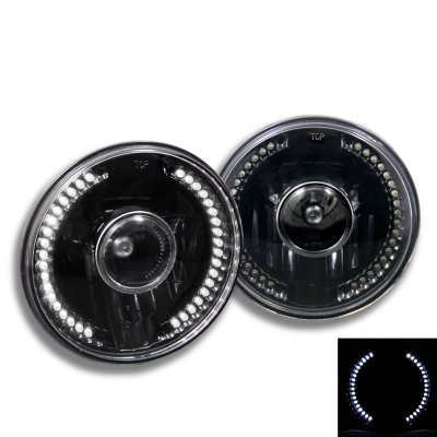 Jeep Wrangler 2007-2015 Black Headlights Conversion LED Halo