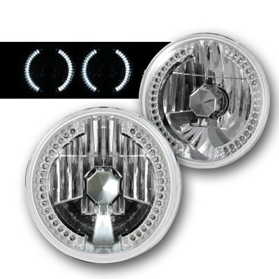 Jeep Wrangler 2007-2015 Chrome LED Halo Headlights Conversion