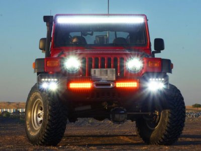 Jeep Wrangler TJ 1997-2006 LED Light Bar with Mounting Brackets