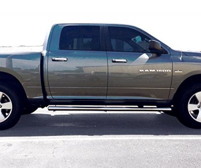Dodge Ram 3500 Crew Cab 2010-2015 Nerf Bars Stainless Steel 4 Inch Oval