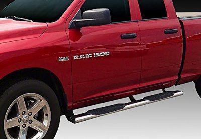Dodge Ram Quad Cab 2009-2015 Nerf Bars Stainless Steel 4 Inch Oval