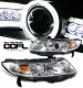 Honda Civic Coupe 2006-2011 Clear CCFL Halo Projector Headights