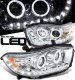 Toyota Highlander 2008-2010 Clear Halo Projector Headlights with LED