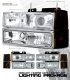 Chevy 2500 Pickup 1994-1998 Clear Projector Headlights and Bumper Lights Set