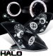 Nissan 350Z 2003-2005 Black Halo Projector Headlights with LED