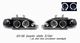 Honda Civic 1992-1995 Anzo JDM Black Dual Halo Projector Headlights