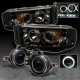 Dodge Ram 2002-2005 Smoked Halo Projector Headlights and Halo Fog Lights