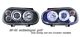 VW Golf 1999-2005 Black Dual Halo Projector Headlights