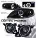 Lexus SC300 1992-1999 Black High Beam and CCFL Halo Projector Headlights Set