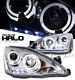 Honda Accord 2003-2007 Clear Halo Projector Headlights with LED DRL
