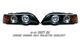 BMW X5 2001-2003 Black Dual Halo Projector Headlights