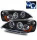 Honda Civic 2001-2003 Black Projector Headlights with Halo