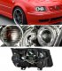 VW Jetta 1999-2004 Smoked CCFL Halo Projector Headlights