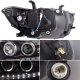 Toyota Highlander 2008-2010 Black Halo Projector Headlights with LED