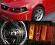 Ford Mustang 1999-2004 Black Dual Halo Projector Headlights