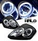 Mitsubishi Eclipse 2000-2005 Black Dual Halo Projector Headlights