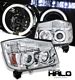 Nissan Titan 2004-2007 Clear Dual Halo Projector Headlights
